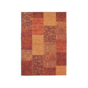 Tapis ethnique patchwork en acrylique terre 200x290