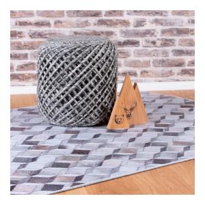 Tapis ethnique patchwork en polyester multicolore 160x230