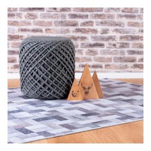 Tapis ethnique patchwork en polyester multicolore 80x150