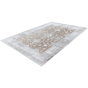 Tapis ethnique vintage en acrylique beige 80x300