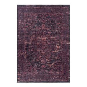 Tapis ethnique vintage en polyester rouge 120x170