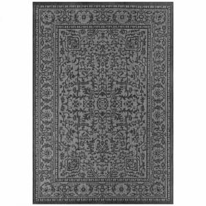 Tapis exterieur 120 x 170 cm, motif oriental, gris, entreti…