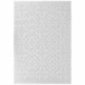 Tapis exterieur 120 x 170 cm, oriental, blanc et gris, kili…