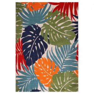 Tapis exterieur 120x170 bleu, rouge, orange, vert