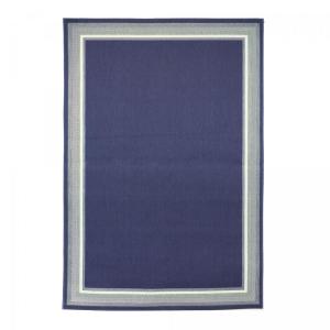 Tapis extérieur 120x170 tissé kilim bleu CASADA 13