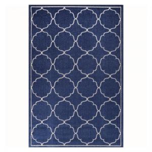 Tapis extérieur 120x170 tissé kilim bleu KUMA