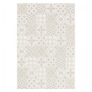 Tapis extérieur 120x170 tissé kilim crème IRISA 3