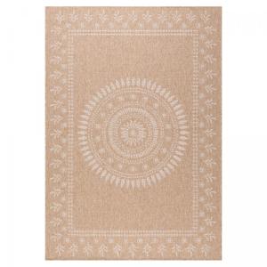 Tapis exterieur 80x80 rond Rond beige, blanc
