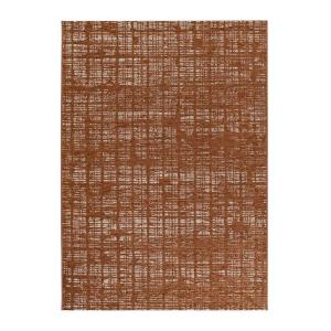 Tapis extérieur abstrait cuivre 77x150 cm