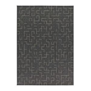 Tapis extérieur géométrique gris 130x190 cm
