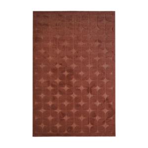 Tapis extérieur intérieur à relief moderne rouge terra cott…