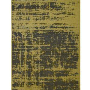 Tapis extérieur intérieur abstrait moderne jaune 123x180