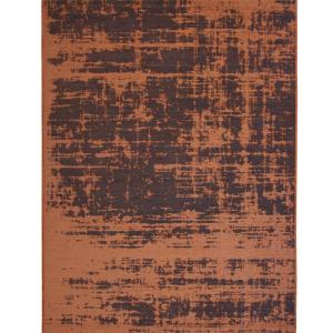 Tapis extérieur intérieur abstrait moderne terracotta 123x1…