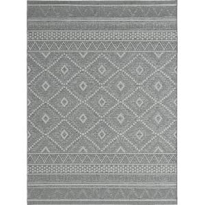 Tapis extérieur intérieur cuisine plat terrazzo, gris, 200…