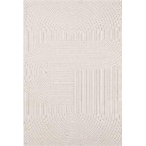 Tapis extérieur intérieur terrasse moderne bohème, crème, 2…