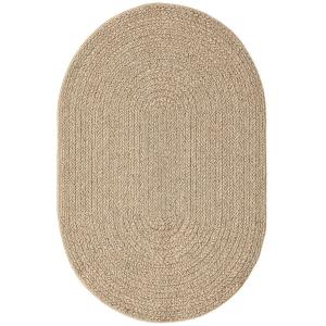 Tapis extérieur jute uni - Nature - 140 x 200, Ovale