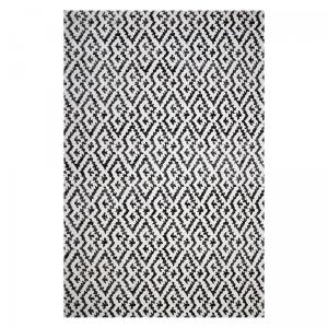 Tapis extérieur kilim pour terrasse et jardin noir et blanc…