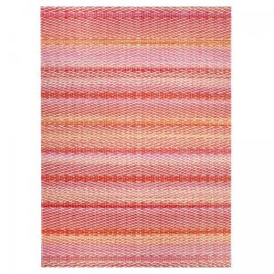 Tapis extérieur kilim pour terrasse et jardin rose et rouge…