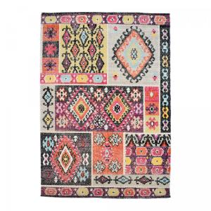 Tapis extérieur kilim pour terrasse et jardin rouge et oran…