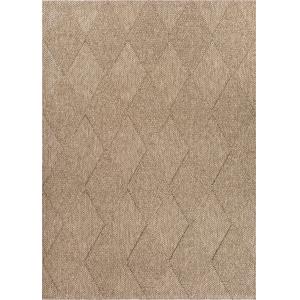 Tapis extérieur moderne losange, Beige, 120 x 160 cm