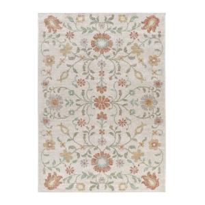 Tapis extérieur motifs floraux beige/multicolore 120x170 cm