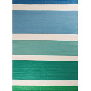 Tapis extérieur réversible motif ligne - Vert - 120x160 cm