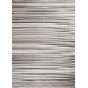 Tapis extérieur réversible motif rayure dégradée - Gris - 1…