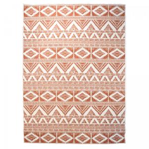 Tapis extérieur terrasse, kilim reversible rouge 280x380