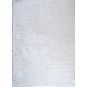 Tapis extra doux en polyester blanc 160x220