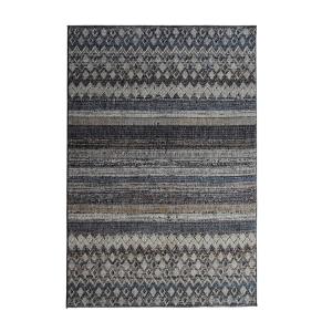 Tapis extra-doux motif horizon gris noir beige 120x170