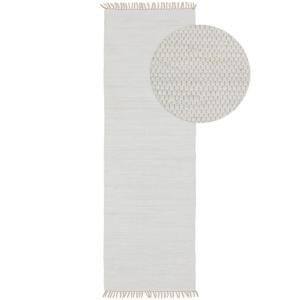 Tapis fabriqué à partir de matériaux recyclés blanc 70x200…