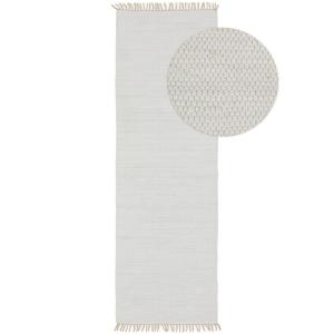 Tapis fabriqué à partir de matériaux recyclés blanc 80x300…