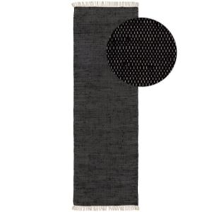 Tapis fabriqué à partir de matériaux recyclés noir 70x200…