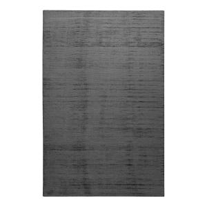 Tapis fait main à poil ras effet soie anthracite  70x140