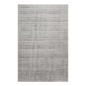 Tapis fait main à poil ras effet soie gris clair 160x230