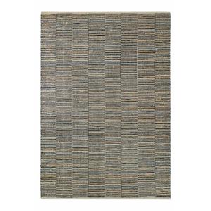 Tapis fait main denim et jute naturel et bleu  160x230