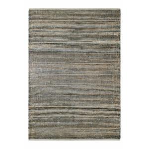 Tapis fait main denim et jute naturel et bleu 80x150