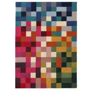 Tapis fait main en laine multicolore 120x170 cm