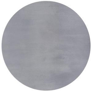 Tapis fausse fourrure poil court, gris, 200 cm rond