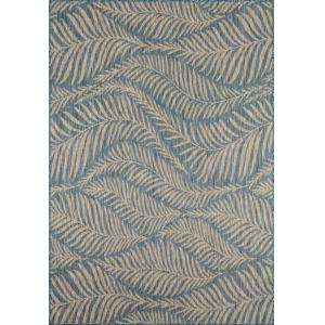 Tapis feuille de palmier indoor outdoor bleu - 160x230
