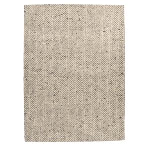 Tapis feutré en laine naturelle fait main gris 70x140