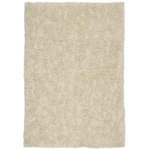 Tapis flokati en laine vierge blanc 190x290 cm