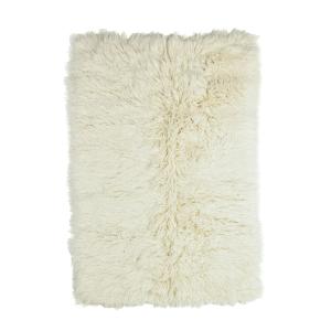 Tapis flokati en laine vierge blanc 60x90 cm