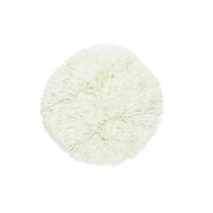 Tapis flokati en laine vierge blanc D160 cm