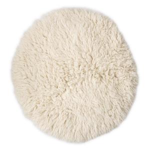 Tapis flokati en laine vierge naturel D100 cm