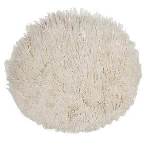 Tapis flokati en laine vierge - naturel D140 cm