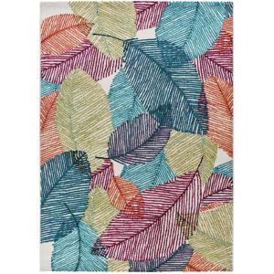 Tapis floral multicolore 133x190 cm