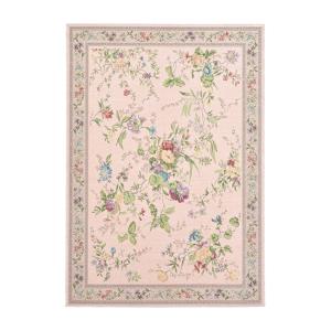 Tapis floral tissé plat - Rose 240x330 cm