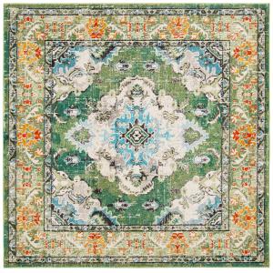 Tapis Forest Green / Light Blue 201 X 201 cm