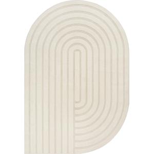 Tapis forme moderne bohème scandinave, crème, 200 x 290 cm